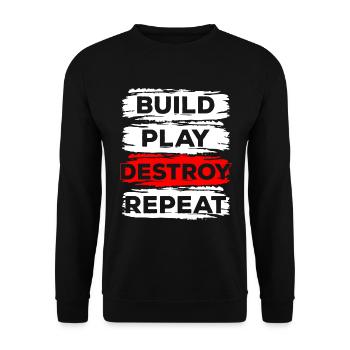 Blocs de serrage Souvenirs d’enfance - Sweat-shirt Unisexe - noir - Devant - Alina (178cm) & Michal (187cm)