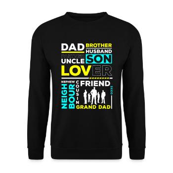 Hommes modèle petit ami cadeau - Sweat-shirt Unisexe - noir - Devant - Alina (178cm) & Michal (187cm)