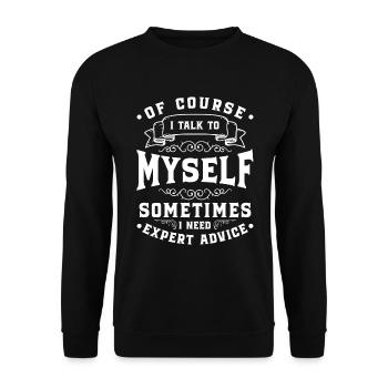 Waiter Profession Gastronomy Apron - Unisex Sweatshirt - black - Front - Alina (178cm) & Michal (187cm)