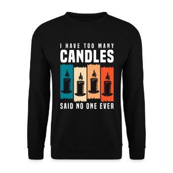 Candlelight Warmth Warm Winter - Unisex Sweatshirt - black - Front - Alina (178cm) & Michal (187cm)