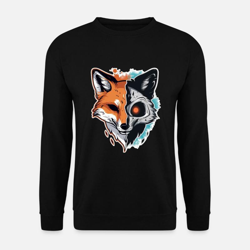 Halloween Fox Skeleton - Unisex Sweatshirt - black
