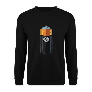 Batterie - Unisex Pullover - Schwarz - Vorne - Alina (178cm) & Michal (187cm)