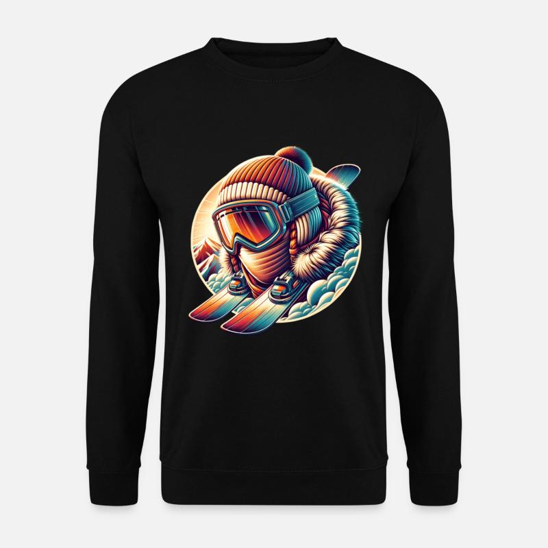 Skifahren - Unisex Pullover - Schwarz