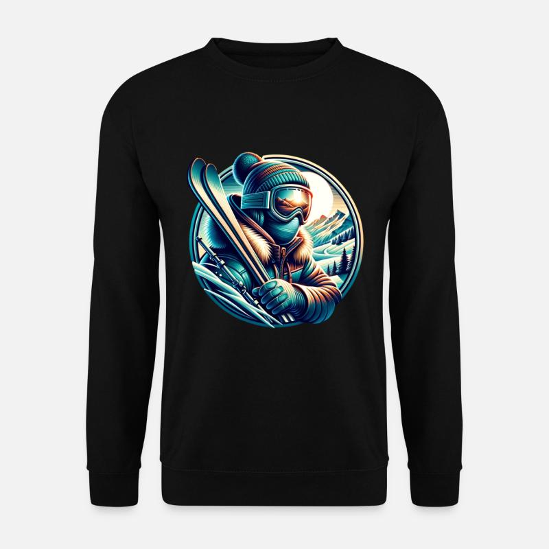 Skiing - Unisex Sweatshirt - black