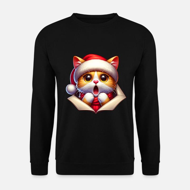 Cat Christmas - Unisex Sweatshirt - black