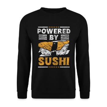 Sushi Reis Nigiri - Unisex Pullover - Schwarz - Vorne - Alina (178cm) & Michal (187cm)