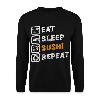 Viande japonaise Délicieux Plat préféré - Sweat-shirt Unisexe - noir - Devant - Alina (178cm) & Michal (187cm)