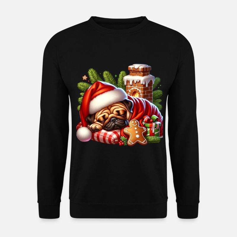 Pug Sleeps - Unisex Sweatshirt - black