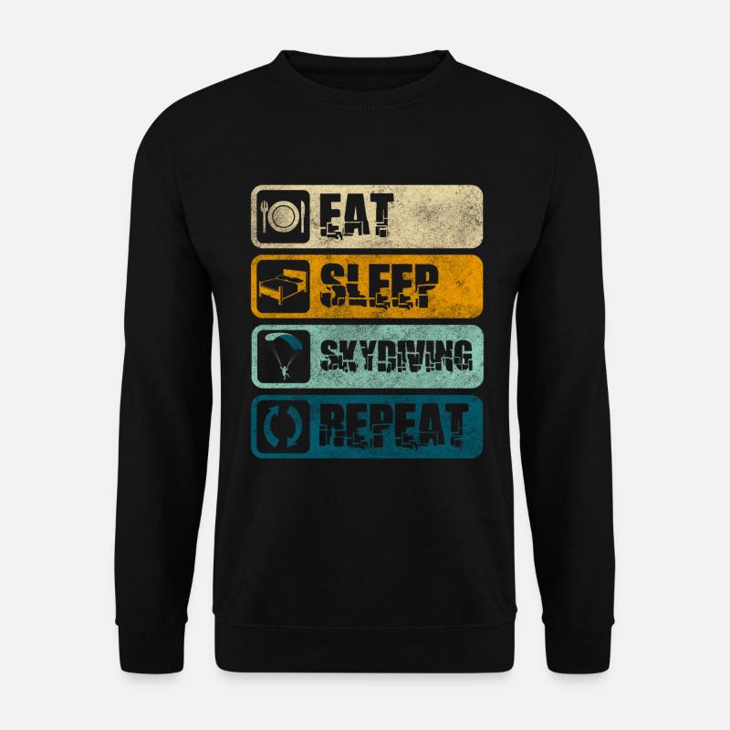 Skydive Himmel Höhe Gleitschirmfliegen - Unisex Pullover - Schwarz