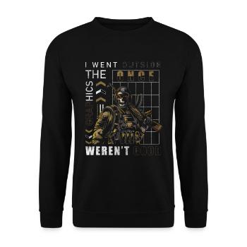 Gaming Online Graphics Games - Unisex Sweatshirt - black - Front - Alina (178cm) & Michal (187cm)