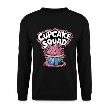 Cupcake Squad Cake Cupcake Muffin - Unisex Pullover - Schwarz - Vorne - Alina (178cm) & Michal (187cm)
