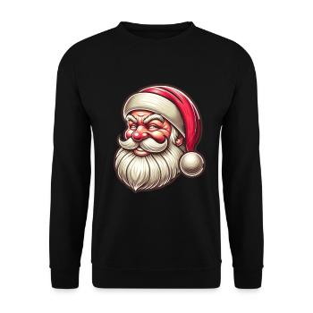 Funny Santa Claus Vintage Xmas Santa Claus - Unisex Sweatshirt - black - Front - Alina (178cm) & Michal (187cm)