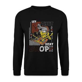 Disc Jockey Music Crowd Life - Unisex Sweatshirt - black - Front - Alina (178cm) & Michal (187cm)