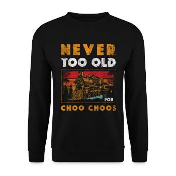 Rail de véhicule de conducteur de train miniature - Sweat-shirt Unisexe - noir - Devant - Alina (178cm) & Michal (187cm)