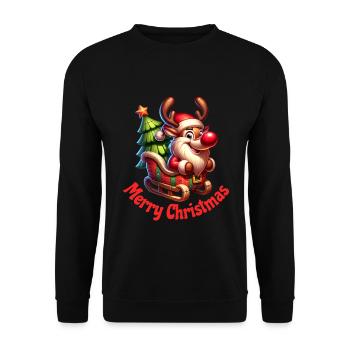 Christmas - Unisex Sweatshirt - black - Front - Alina (178cm) & Michal (187cm)