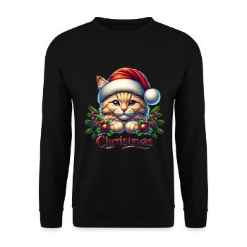Christmas - Unisex Sweatshirt - black - Front - Alina (178cm) & Michal (187cm)