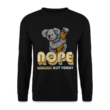 Koala Bear Outback Bear - Unisex Sweatshirt - black - Front - Alina (178cm) & Michal (187cm)