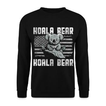 Koalabär Wildnis Beuteltier - Unisex Pullover - Schwarz - Vorne - Alina (178cm) & Michal (187cm)