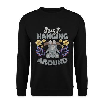 Koala Bear Tree - Unisex Sweatshirt - black - Front - Alina (178cm) & Michal (187cm)
