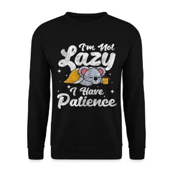 Koala Bear Eucalyptus Zoo Animal Welfare - Unisex Sweatshirt - black - Front - Alina (178cm) & Michal (187cm)