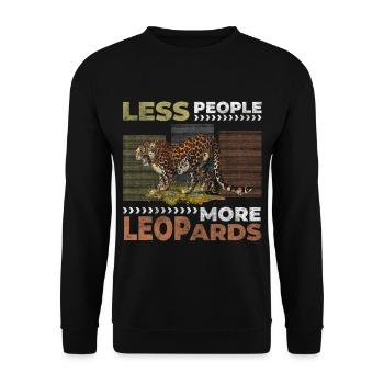 Raubtier Tiere Großkatze Gefahr - Unisex Pullover - Schwarz - Vorne - Alina (178cm) & Michal (187cm)