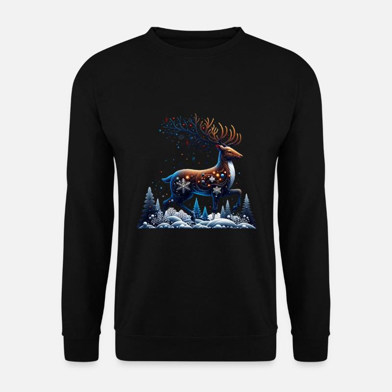 Reindeer Christmas - Unisex Sweatshirt - black