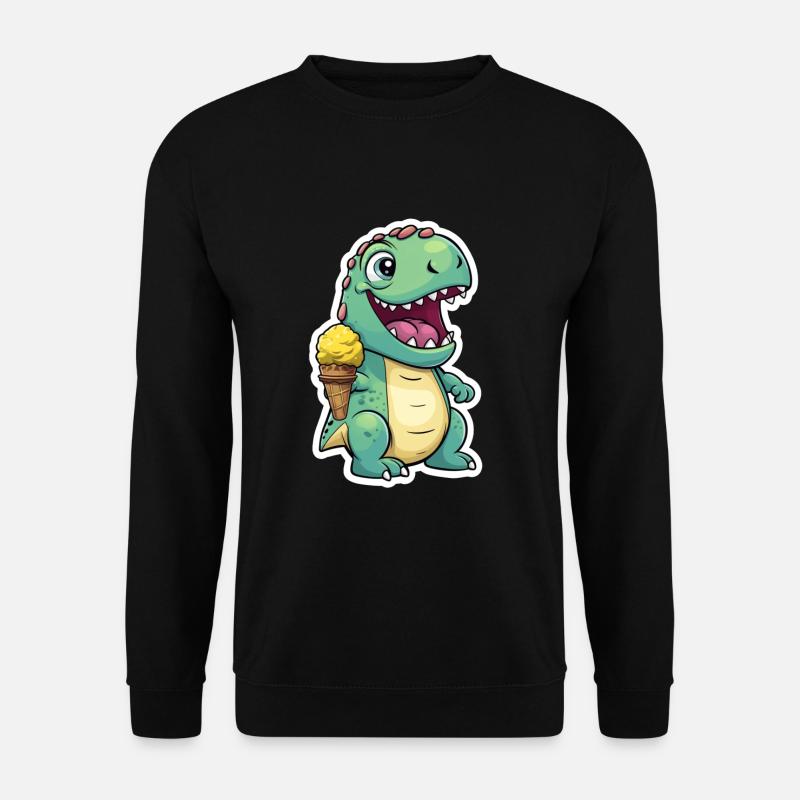 Dino eats cream - Unisex Sweatshirt - black