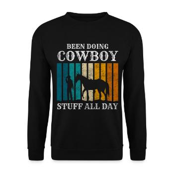 Cowboy Courage Bandit Déguisement - Sweat-shirt Unisexe - noir - Devant - Alina (178cm) & Michal (187cm)