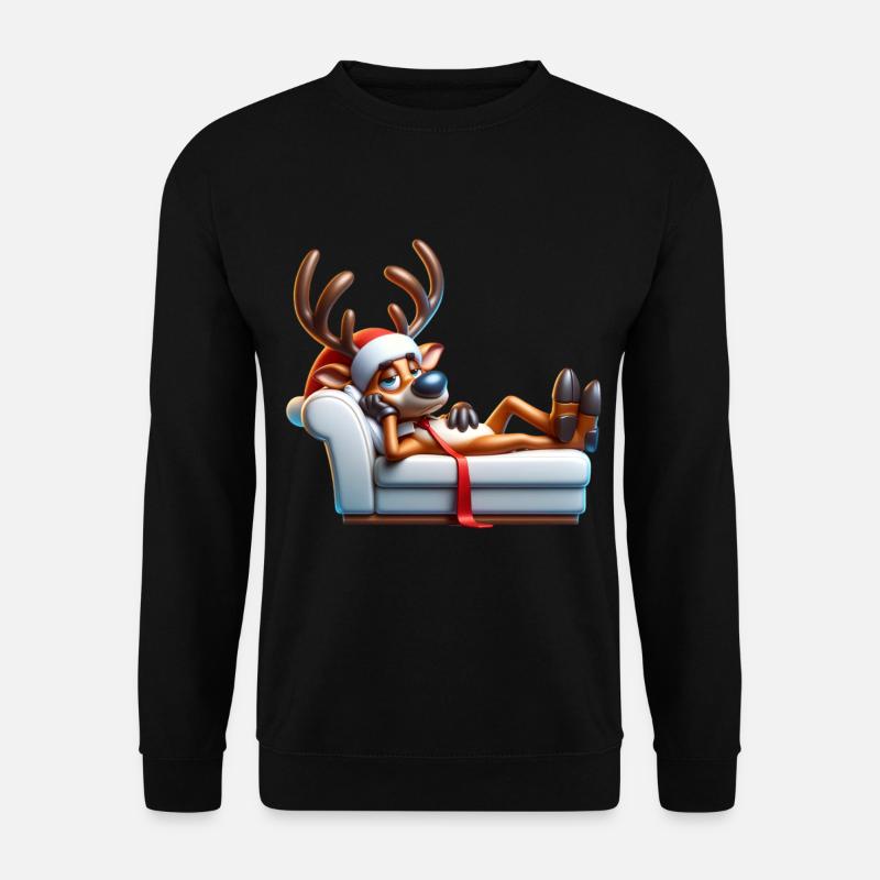 Reindeer Chills - Unisex Sweatshirt - black