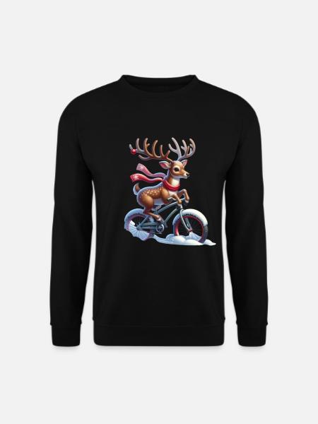 Weihnachts-Rentier - Unisex Pullover - Schwarz