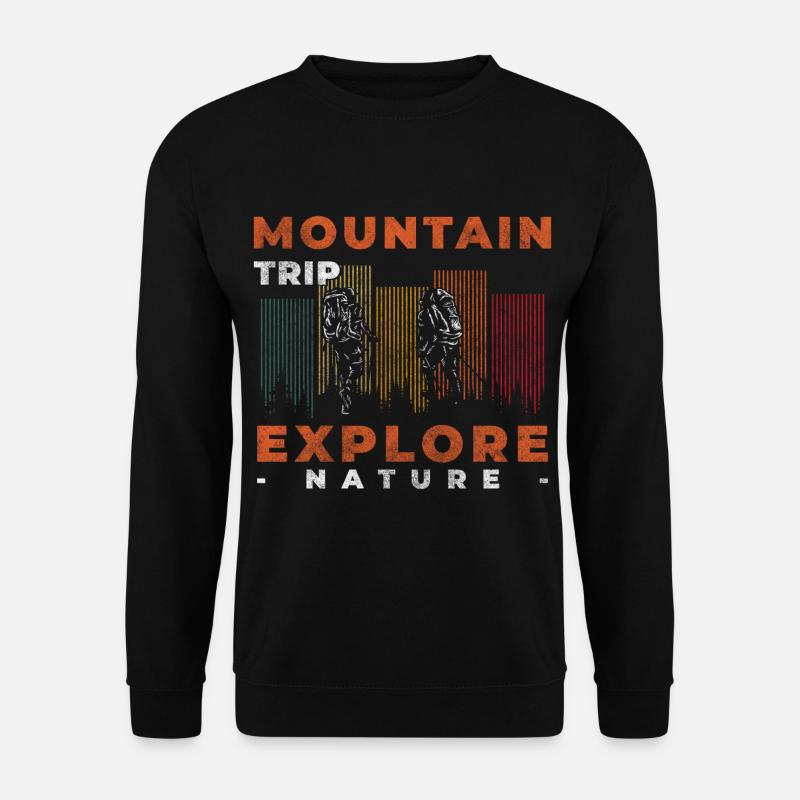 Kletterer Wanderer Alpen Seil - Unisex Pullover - Schwarz