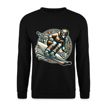 Ski Vintage Skiing - Sweat-shirt Unisexe - noir - Devant - Alina (178cm) & Michal (187cm)