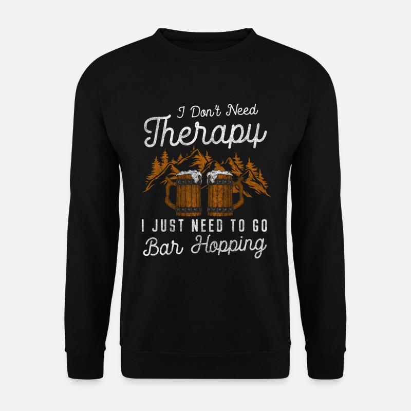 Barhopping Nachtleben Männerabend Abfeiern - Unisex Pullover - Schwarz