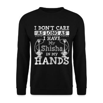 Wasserpfeife Genuss Qualm - Unisex Pullover - Schwarz - Vorne - Alina (178cm) & Michal (187cm)