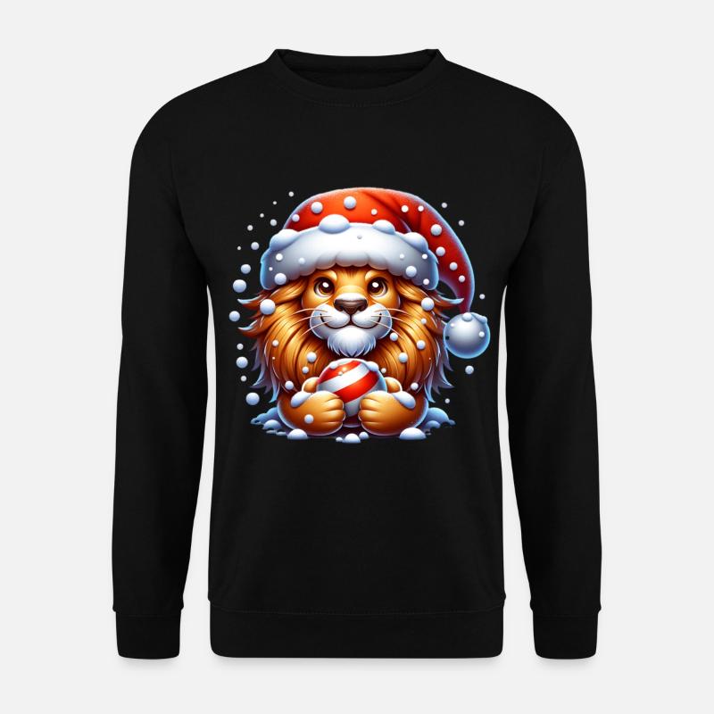 Lion de Noël - Sweat-shirt Unisexe - noir