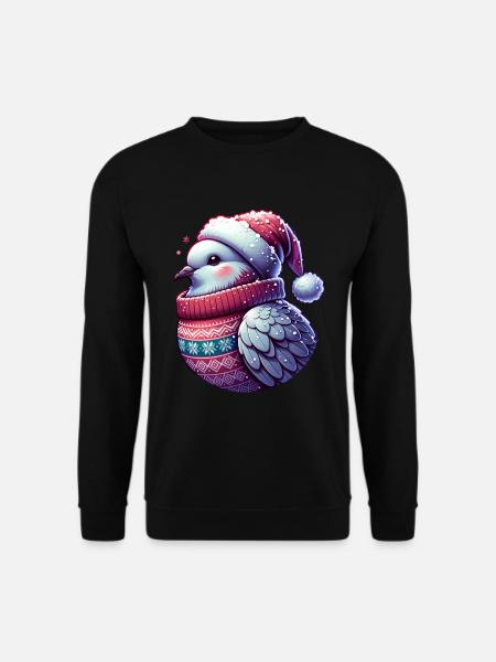 Taube Weihnachten Geschenkidee - Unisex Pullover - Schwarz