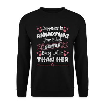 Sibling Love Life Dear Children - Unisex Sweatshirt - black - Front - Alina (178cm) & Michal (187cm)