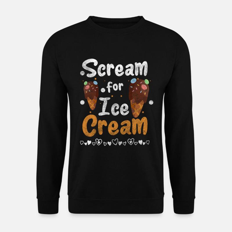 Eiscreme Eisdiele - Unisex Pullover - Schwarz