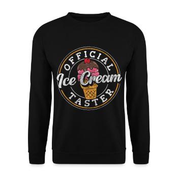 Cream Waffle Beach Dessert - Unisex Sweatshirt - black - Front - Alina (178cm) & Michal (187cm)