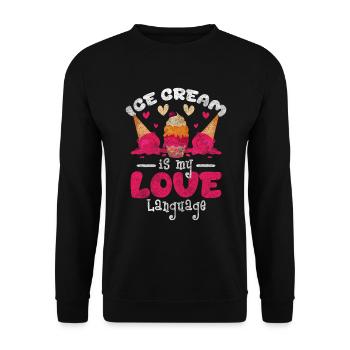 Cream Enjoyment Cold Sweet - Unisex Sweatshirt - black - Front - Alina (178cm) & Michal (187cm)