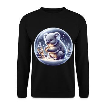 Koala Hiver - Sweat-shirt Unisexe - noir - Devant - Alina (178cm) & Michal (187cm)