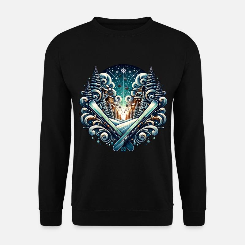 Skifahren Skiurlaub - Unisex Pullover - Schwarz