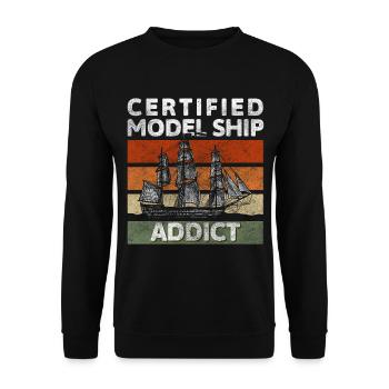 Model Sailing Ship RC Ship Skipper - Unisex Sweatshirt - black - Front - Alina (178cm) & Michal (187cm)