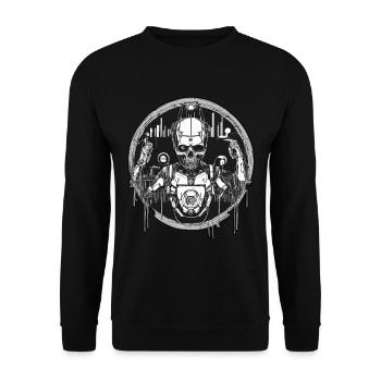 Musik Deejay House Robotik - Unisex Pullover - Schwarz - Vorne - Alina (178cm) & Michal (187cm)