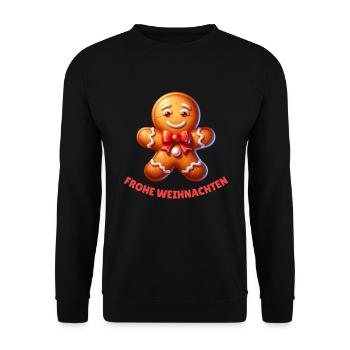 Lebkuchen Lebkuchenoma Lebkuchenopa Weihnachten - Unisex Pullover - Schwarz - Vorne - Alina (178cm) & Michal (187cm)