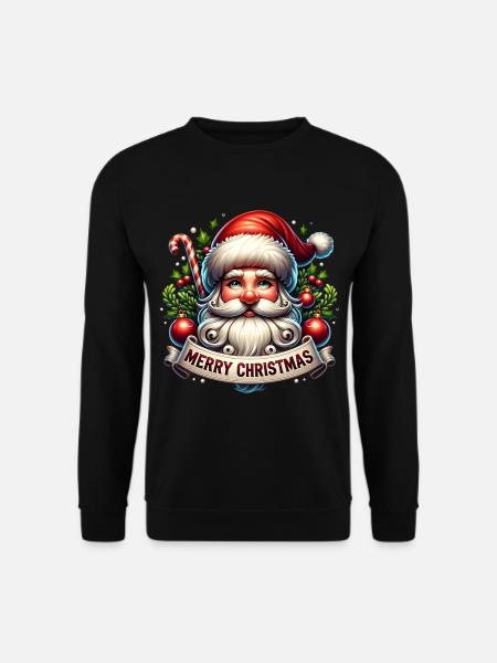 Weihnachtsmann Merry Christmas - Unisex Pullover - Schwarz