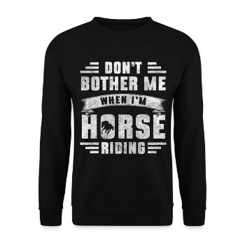 Cheval équitation loisir fer à cheval - Sweat-shirt Unisexe - noir - Devant - Alina (178cm) & Michal (187cm)