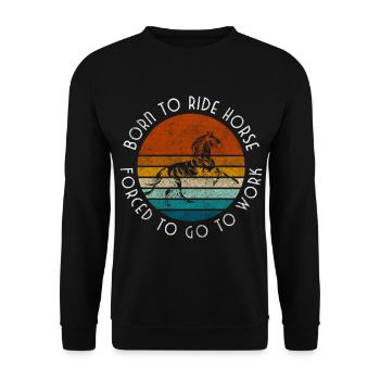 Cheval Amour équestre - Sweat-shirt Unisexe - noir - Devant - Alina (178cm) & Michal (187cm)