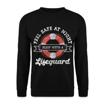 Lifeguard swimming pool lifeguard - Unisex Sweatshirt - black - Front - Alina (178cm) & Michal (187cm)