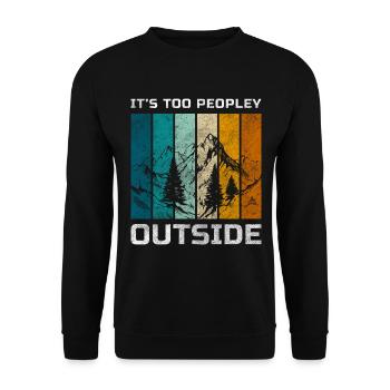 Antisozial Schüchtern Humor Zurückgezogen - Unisex Pullover - Schwarz - Vorne - Alina (178cm) & Michal (187cm)